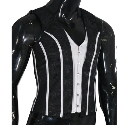 Chaleco Reductor Jacquard Negro Premium para Hombre - Image 17