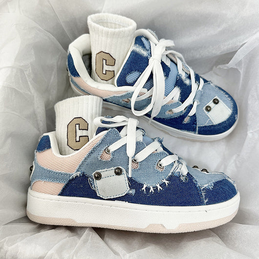 Zapatos de Lona Denim con Adhesivo Frío - Image 11
