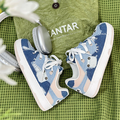 Zapatos de Lona Denim con Adhesivo Frío - Image 12
