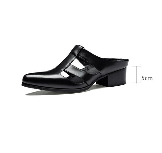Pantuflas de Cuero Auténtico para Hombre - Diseño Elegante Cerrado - Image 9