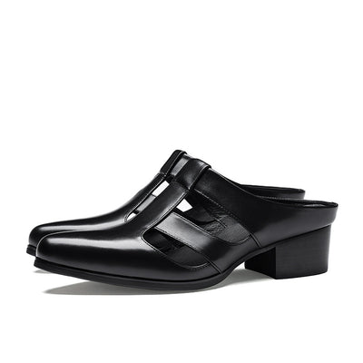 Pantuflas de Cuero Auténtico para Hombre - Diseño Elegante Cerrado - Image 12