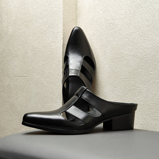 Pantuflas de Cuero Auténtico para Hombre - Diseño Elegante Cerrado - Image 13