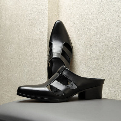 Pantuflas de Cuero Auténtico para Hombre - Diseño Elegante Cerrado - Image 20