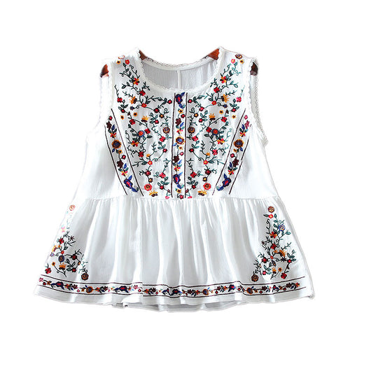 Blusa Retro Holgada con Bordado Floral - Image 12