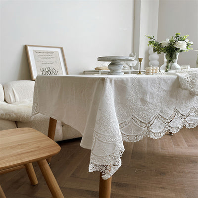 Mantel de Encaje Floral Fénix Blanco Estilo Francés - Image 19