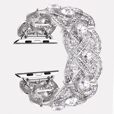 Correa de Reloj Metal Flor de Cuatro Pétalos con Diamantes - Image 16