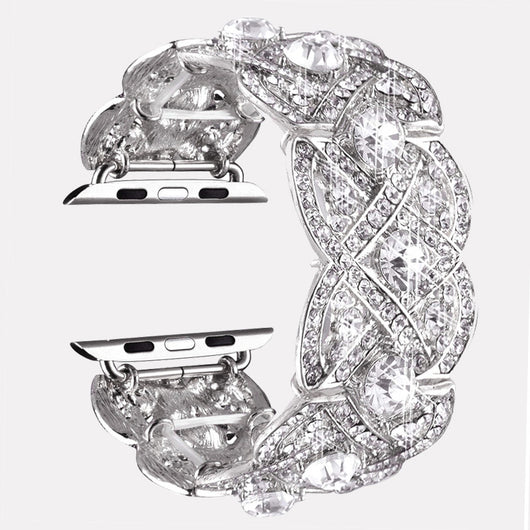 Correa de Reloj Metal Flor de Cuatro Pétalos con Diamantes - Image 16
