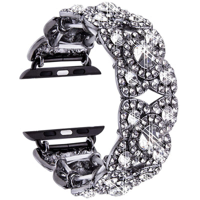 Correa de Reloj Metal Flor de Cuatro Pétalos con Diamantes - Image 18