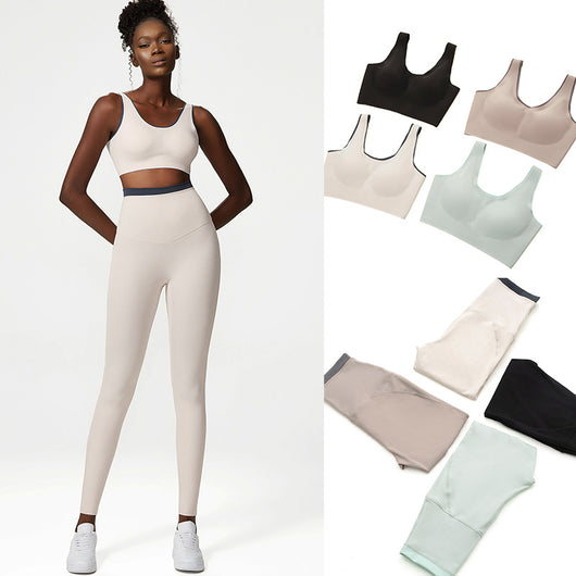 Conjunto de Yoga Sin Costuras Nude para Mujer - Image 6