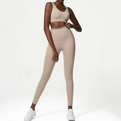 Conjunto de Yoga Sin Costuras Nude para Mujer - Image 8