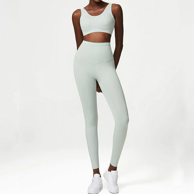 Conjunto de Yoga Sin Costuras Nude para Mujer - Image 9