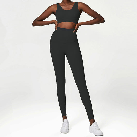 Conjunto de Yoga Sin Costuras Nude para Mujer - Image 10