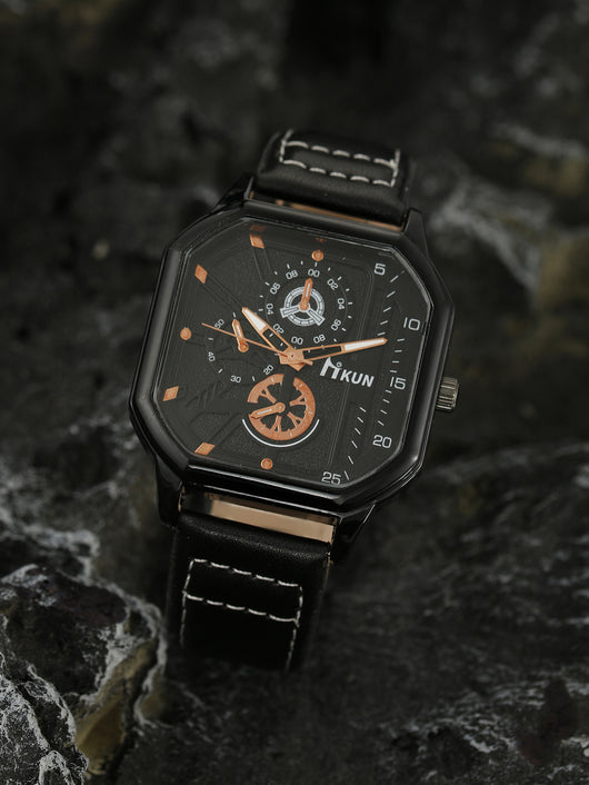 Reloj Casual para Hombre con Doble Capa y Esfera Cuadrada - Image 10