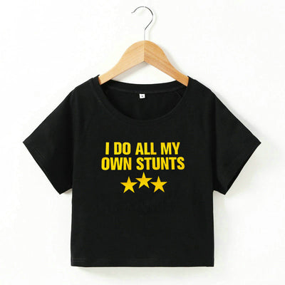 Crop Top Estampado Letras - Estilo Europeo y Estadounidense - Image 19