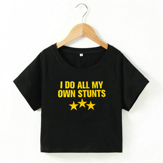 Crop Top Estampado Letras - Estilo Europeo y Estadounidense - Image 19