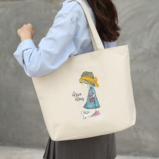 Bolsa de Lona para Mujer - Bolso Tote Escolar Versátil - Image 46