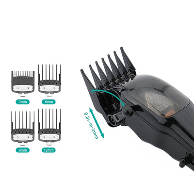 Professional VGR V-653 electric hair clipper set with four guide combs, charging dock, USB cable, cleaning brush, and oil. - Image 11
