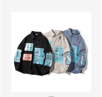 Camisa Estampada de Manga Larga para Hombre - Diseño Moderno y Personalizado - Image 7