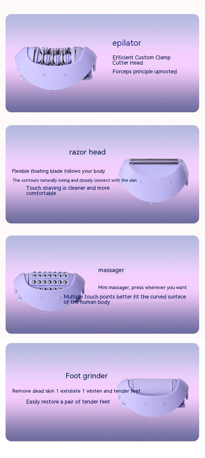 Light purple and pink Kemei electric shaver with a shaving head and a power switch with speed settings. - Image 11