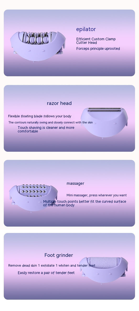 Light purple and pink Kemei electric shaver with a shaving head and a power switch with speed settings. - Image 11