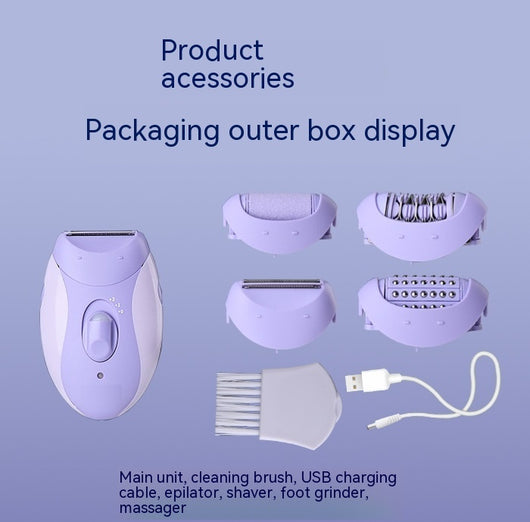 Light purple and pink Kemei electric shaver with a shaving head and a power switch with speed settings. - Image 14