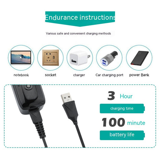 Professional VGR V-653 electric hair clipper set with four guide combs, charging dock, USB cable, cleaning brush, and oil. - Image 15