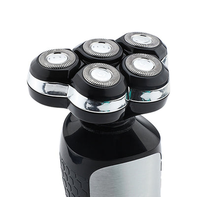 VGR V-385 professional men's rechargeable floating shaver with digital LCD, USB cable, cleaning brush, and head cover. - Image 9