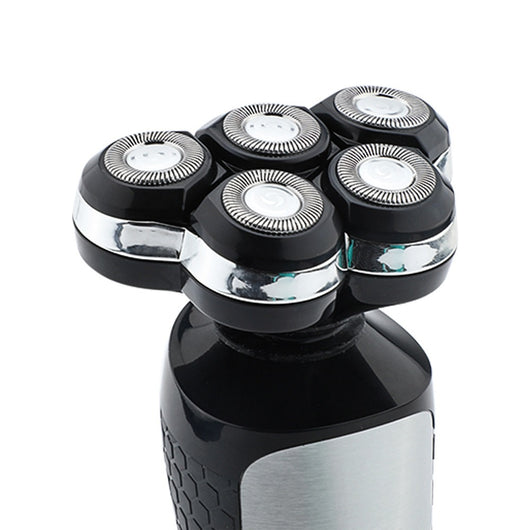VGR V-385 professional men's rechargeable floating shaver with digital LCD, USB cable, cleaning brush, and head cover. - Image 9