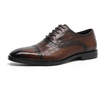 Zapatos Oxford de Cuero Genuino con Grabado Artesanal para Negocios - Image 7