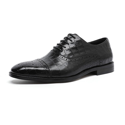 Zapatos Oxford de Cuero Genuino con Grabado Artesanal para Negocios - Image 8