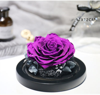 Caja de Regalo Rosa Eterna con Tapa de Cristal - Flor Inmortal para Día de Amor - Image 23