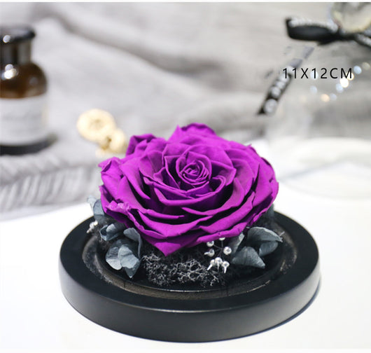 Caja de Regalo Rosa Eterna con Tapa de Cristal - Flor Inmortal para Día de Amor - Image 23