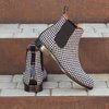 Botas Bajas de Cuadros para Hombre - Tacón Bajo y Punta Redonda - Image 5