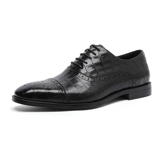 Zapatos Oxford de Cuero Genuino con Grabado Artesanal para Negocios - Image 13
