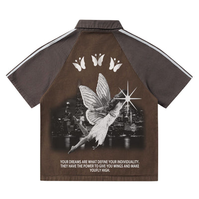 Polo Vintage Oversize Unisex con Estampado de Letras - Estilo Casual Trendy - Image 17
