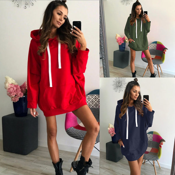 Sudadera con Capucha Suelta y Manga Larga - Colección Otoño Invierno