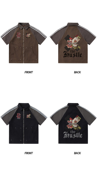 Camiseta Floral de Manga Corta Estilo Urbano para Hombre - Image 13