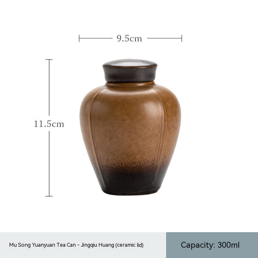Tarro de Té Cerámico Verde Oscuro con Tapa Hermética - Image 22