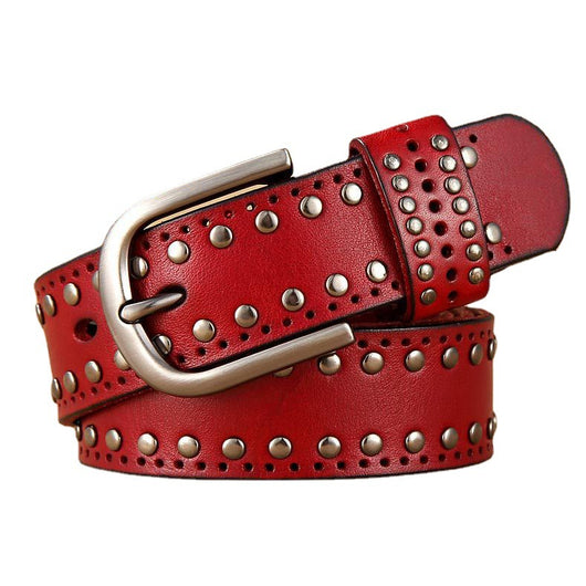 Cinturón de Cuero Genuino para Mujer con Remaches Decorativos - Image 11