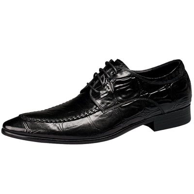 Zapatos de Cuero Casual Británico Estilo Coreano con Patrón Cocodrilo - Image 16