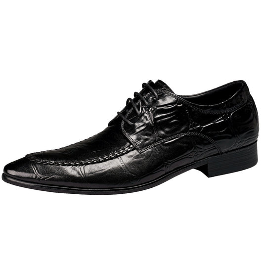 Zapatos de Cuero Casual Británico Estilo Coreano con Patrón Cocodrilo - Image 16