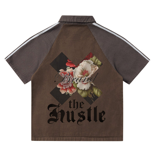 Camiseta Floral de Manga Corta Estilo Urbano para Hombre - Image 17