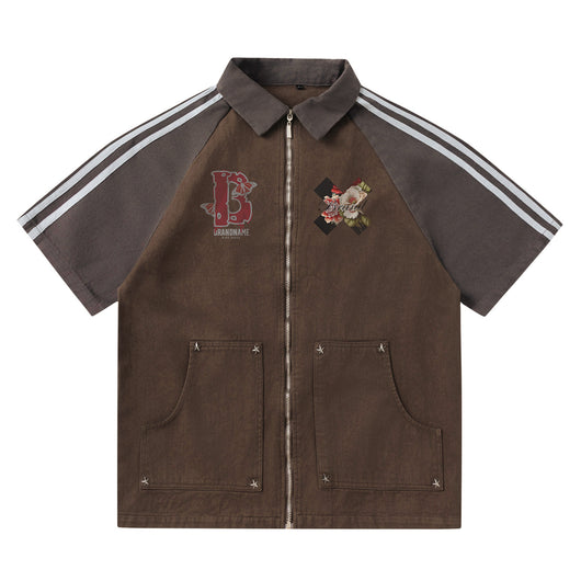 Camiseta Floral de Manga Corta Estilo Urbano para Hombre - Image 19