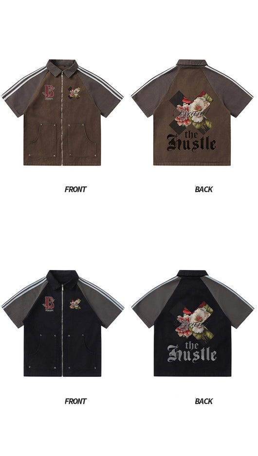 Camiseta Floral de Manga Corta Estilo Urbano para Hombre - Image 21