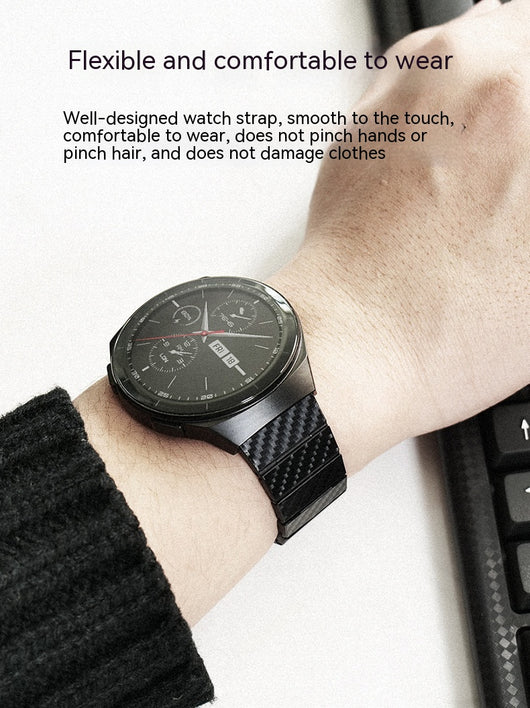 Correa Apple Watch de Fibra de Carbono para iWatch 8, 7, 6, 5, SE - Image 7