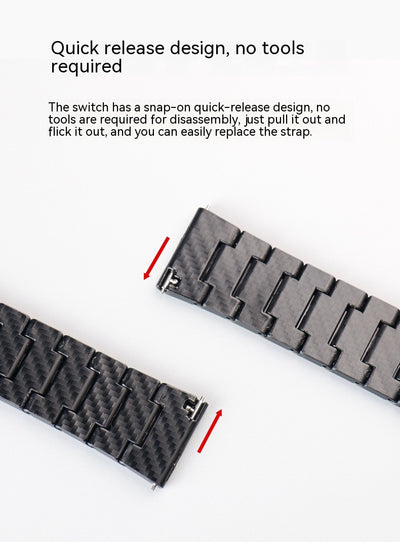 Correa Apple Watch de Fibra de Carbono para iWatch 8, 7, 6, 5, SE - Image 8