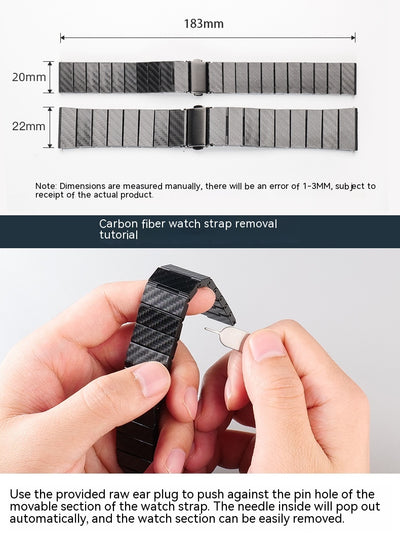 Correa Apple Watch de Fibra de Carbono para iWatch 8, 7, 6, 5, SE - Image 9