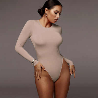 Body Ajustado de Manga Larga Liso para Otoño e Invierno - Image 17