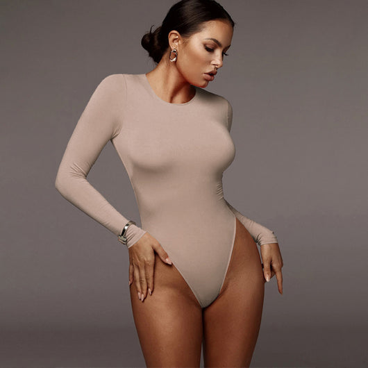 Body Ajustado de Manga Larga Liso para Otoño e Invierno - Image 17