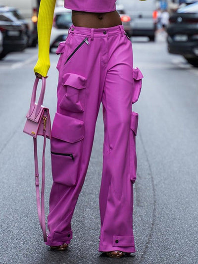 Overol de Diseño PU con Múltiples Bolsillos para Mujer - Image 21